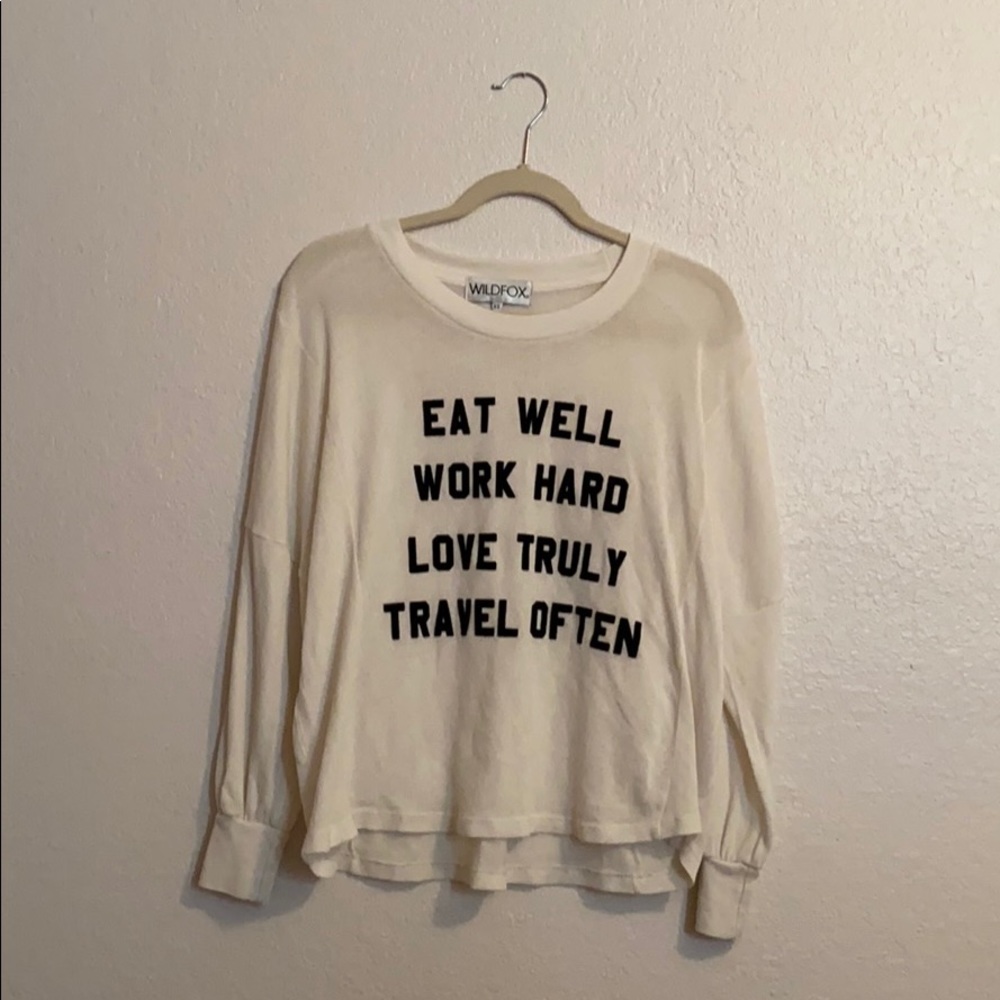 Wildfox “Mantra” sweater